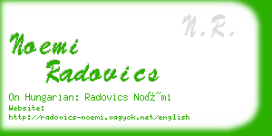 noemi radovics business card